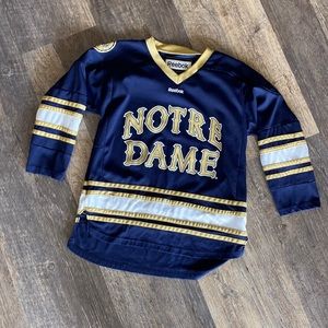 Notre Dame university hockey jersey.